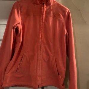 Peach North Face fleece jacket
